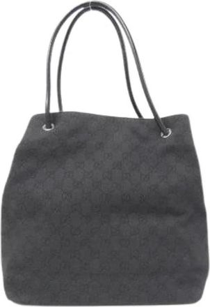 Gucci Pre-owned Tote Bags, female, Black, Size: ONE SIZE Pre-owned Denim Tote Bag
