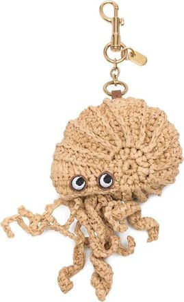 Anya Hindmarch Keyring 203807 Ss 260043 Natur - Dames - Sleutelhangers & Tashangers - Beige - ONE Size - Accessoires