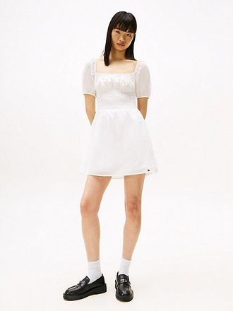 Tommy Hilfiger Voile Square Neck Mini Dress