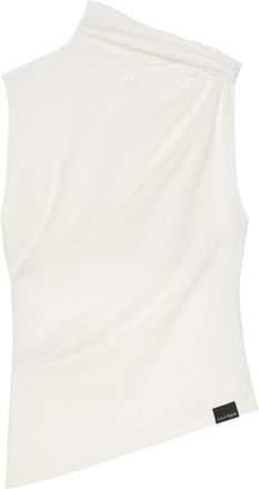 Courr&egrave;ges White Draped Top