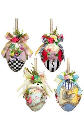Mark Roberts Fabric Jeweled Easter Eggs, Set of 4 in Multiple Colors at Nordstrom