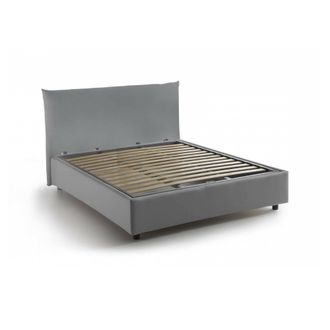 Talamo Italia Talamo Italia - Cama De Plaza Y Media Ornella, Cama Contenedor Con Revestimiento De Tela, 100% Made In Italy, Apertura Frontal, Adecuado Para Colch&oacute;n 