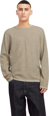 Jack & Jones Jack And Jones Heren Pullover met platte gebreide ronde hals (Koriander)