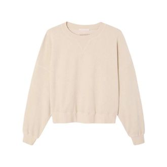 American Vintage Fuxow Sweatshirt - Dames - Sweatshirts - Beige - M - Katoen - Hoodies & sweatvesten