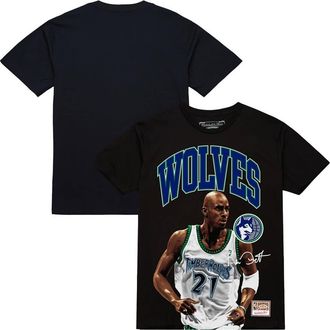 Mitchell & Ness Mens Mitchell & Ness Kevin Garnett Black Minnesota Timberwolves Hardwood Classics Player Arch T-Shirt at Nordstrom, Size Medium