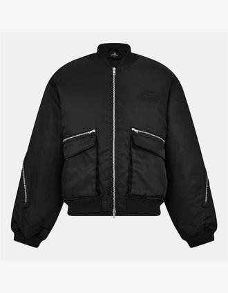 Represent Mens Mens Contemporary Structured Bomber Jacket - Black - Size: 42/Regular