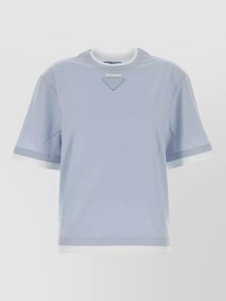 Prada cotton t shirt short sleeves crew neck