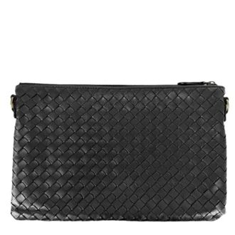 Bottega Veneta Pre-owned Vintage Schoudertas - Dames - Pre-owned - Zwart - Maat: ONE Size Leer