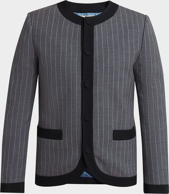 Valentino Garavani Men & apos;s Pinstripe Wool Jacket