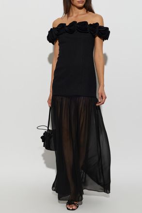 Rotate Off-shoulder Dress, Womens, Black