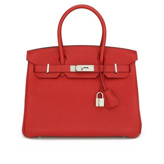 Herm&egrave;s Herm&egrave;s Birkin 30cm Rouge Casaque Togo Leather with Palladium Hardware