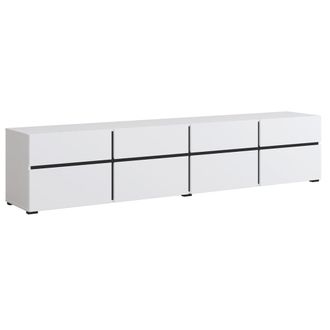 Petits Meubles Mueble tv 4 puertas 225 cm paneles laminados blanco