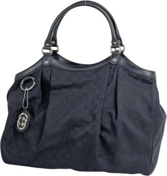 Gucci Pre-owned Handbags, female, Black, Size: ONE SIZE Pre-owned Vintage Tote Bag