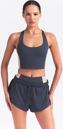 Nike Womens SKIMS Matte Shine Mix T-Back Bra in Blue | BABRA9708W-DEO