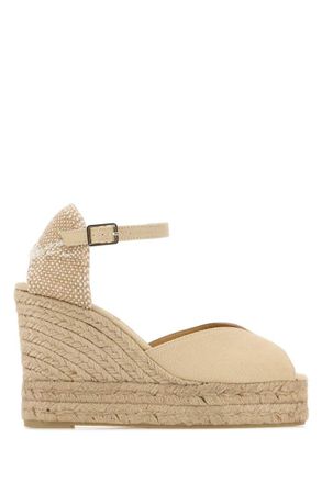 Castaner Natural Ankle Strap Wedges Espadrilles