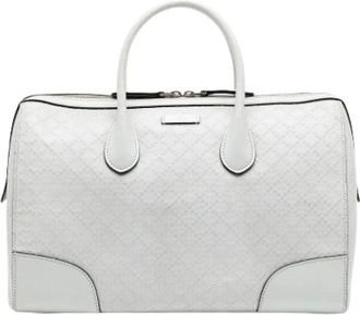 Gucci Pre-owned Weekend Bags, female, White, Size: ONE SIZE Pre-owned Leather Weekend Bag