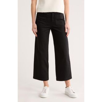 Sanctuary Supernova Crop Wide Leg Pants in Am Black at Nordstrom Rack, Size 24