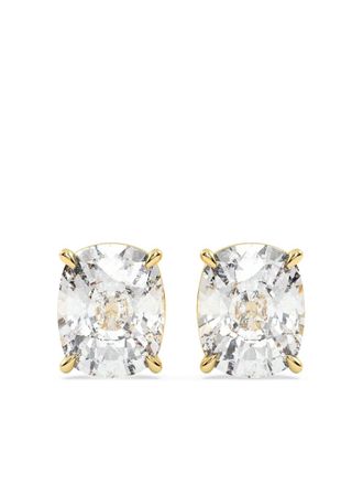 Tilla 14kt cushion earrings - White