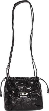 Diesel Tassen, Dames, Zwart, ONE Size, Leer, Scrunch-D Bucket Bag