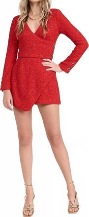 Black Halo Demi Playsuit Romper In Cherry Divine