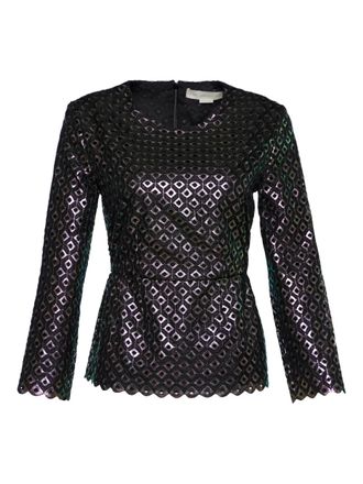 Stella McCartney scallop-trim top - Black
