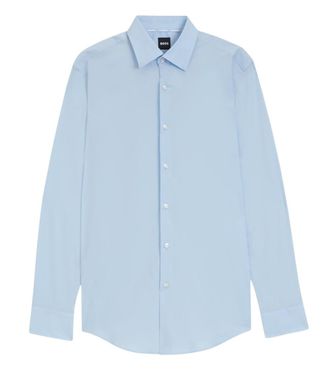 HUGO BOSS Sky Blue Solid Shirts