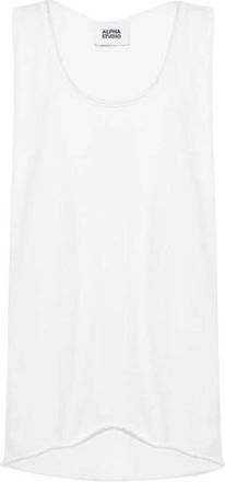 Alpha Studio Tops, Dames, Wit, S, Maxi Canotta Shapes