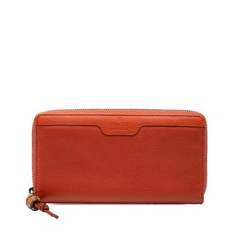 Gucci Pre-owned Wallets, female, Orange, Size: ONE SIZE Pre-owned Zip-Around Wallet