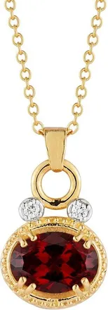 I.Reiss Company 14K 2.55 Ct. Tw. Diamond & Garnet Necklace