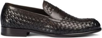 Doucal's Mocassini in pelle intrecciata - Marrone