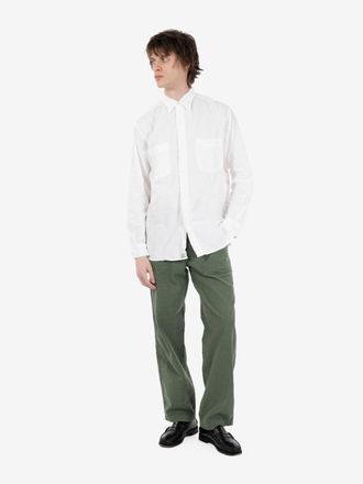 Orslow Relax fit chambray work shirt white