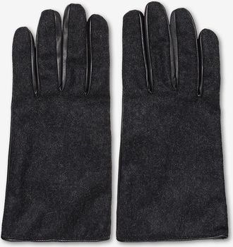 Restelli Guanti Gef&uuml;tterte Lederhandschuhe aus Kaschmir