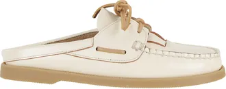 Hereu Custard Saler Mul Nautic Leather Mules