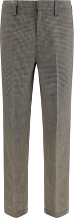 Prada Mens Tailored Wool Trousers Military Green Fleece (ovis Aries)