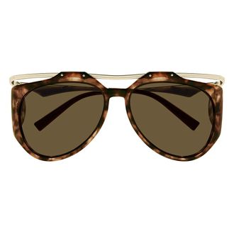 Saint Laurent Sunglasses Sl M137/F Amelia 002 Gold/Brown Women