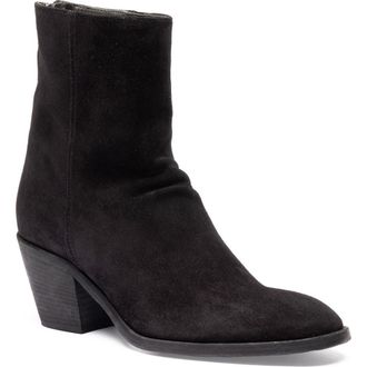 Officine Creative Sydne 010 Suede Pointed Toe Bootie in Black at Nordstrom, Size 38.5