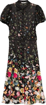 Alice & Olivia Bedrucktes Midikleid von Alice + Olivia