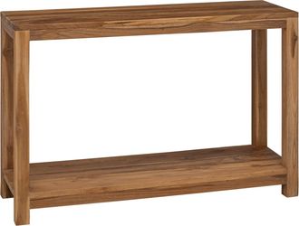vidaXL Mesa Consola Natural 110 X 35 X 75 Cm Madera De Teca Maciza Vidaxl