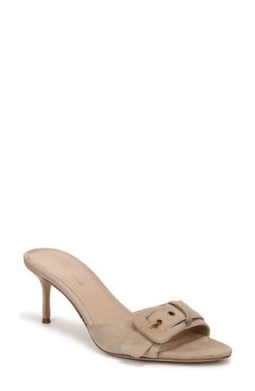 Veronica Beard Tia Buckle Slide Sandal in Sand Suede at Nordstrom, Size 7.5