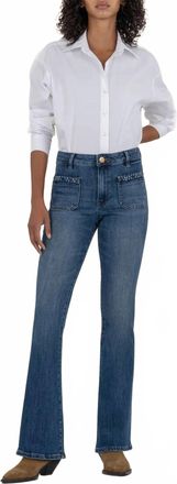 Kut from the Kloth Ana High Rise Flare Jeans In Fame