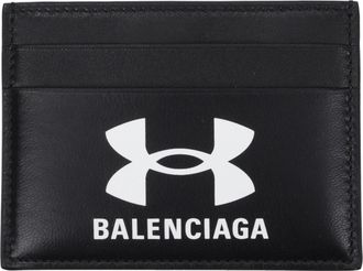 Balenciaga Under Armour Herrens Schwarzer Dokumentenhalter aus Leder