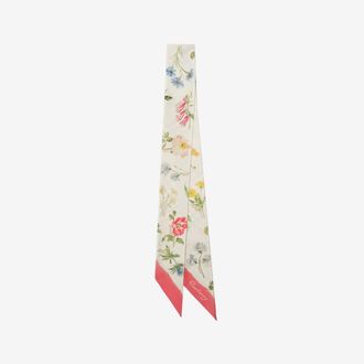Burberry Skinny Blooms of Britain Silk Scarf