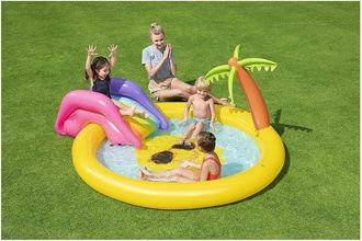 Trade Shop Trade Shop - Piscina Gonfiabile Giardino Per Bambini Con Scivolo 237x201x104cm Sunnyland 53071