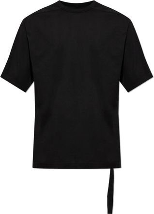 Rick Owens T-shirt met decoratieve band - Heren - T-shirts - Zwart - XL - Katoen - Tops