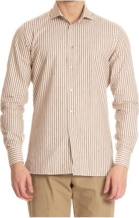 Borriello Bacchettata Shirt - Heren - Casual Overhemden - Veelkleurig - L - Leer - Overhemden