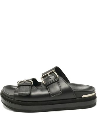 Alexander McQueen leather sandals - women - Calf Leather/Calf Leather/Rubber - 41 - Black