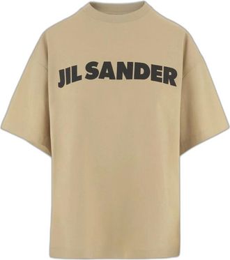 Jil Sander T-Shirt Over - Dames - Tops - Beige - Maat: M Katoen