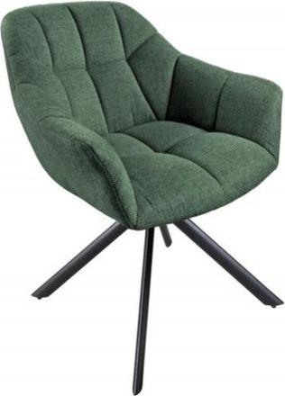 Global Interiors Drehbarer Designstuhl Papillo - Strukturstoff Dunkelgrün