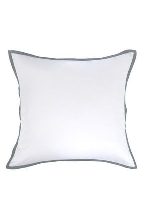 Pom Pom at Home Langston Sateen Euro Pillow Sham in Ocean at Nordstrom