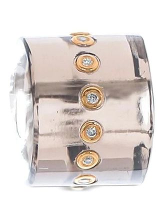 Dezso by Sara Beltran 18K rose gold diamond and quartz pendant - women - 18kt Rose Gold/Diamond/Smoky Quartz - One Size - Pink